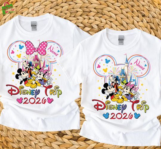 Discover Disney 2026 Tshirt, Personalized Tshirt, Minnie Mickey Tshirt, Disney Trip Shirt, Disney Squad Shirt, Disneyland Tee, Family Vacation Shirt