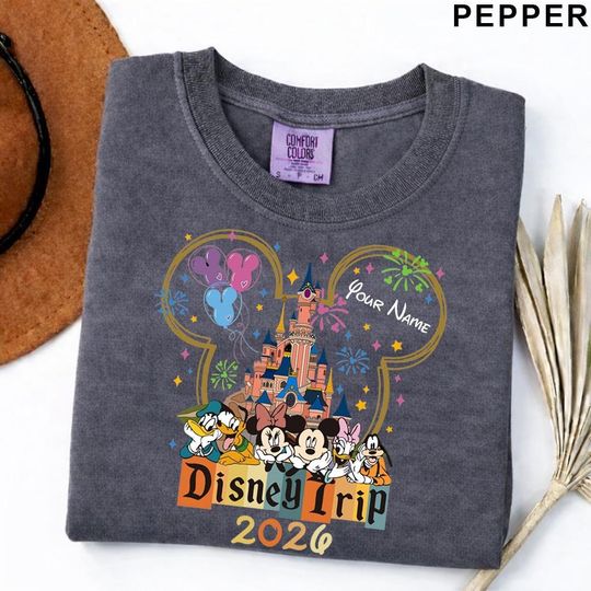 Discover Custom Disney Vacation 2026 family vacation 2026 Shirts, Disney Trip 2026 Shirt, Disneyland Shirts, Disney Couple Shirts, Disneyworld Gift