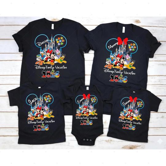 Discover Disney 2026 Shirt, Disneyland Family Vacation 2026 Shirt, Custom Disney Family Shirt