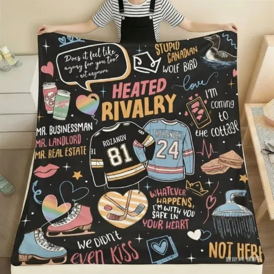 Discover Hockey Rivals Enemies Lovers Fleece Blanket for Couples