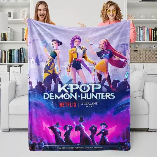 Discover Dark Anime Kpop Idol Style Flannel Blanket Soft Cozy Throw