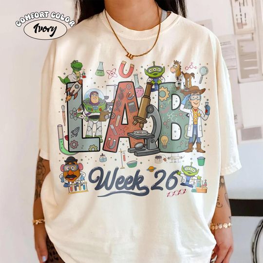 Discover Toy Story Lab Week 2026 Shirt, Lab Story Medical Lab Science Tee, Comfort Colors Laboratory Tech Team Gift, Retro MLS CLS Phlebotomist Top