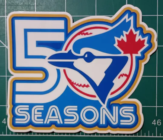 Discover Toronto Blue Jays 50th Season All-Weather Vinyl Decal