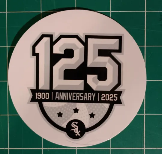 Discover Chicago White Sox 125th Anniversary 4" Vinyl All-Weather Decal