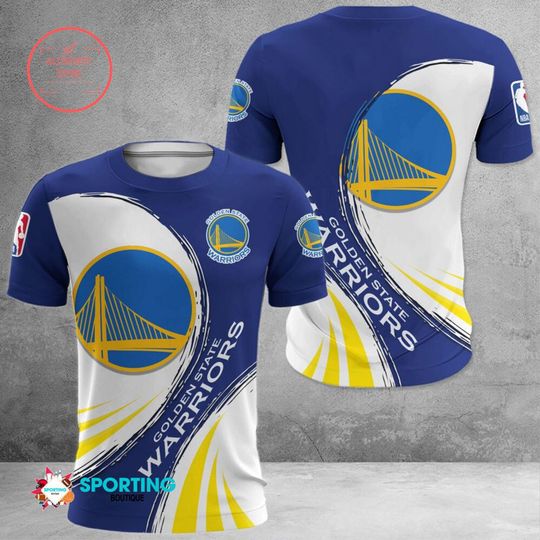 Discover NBA Golden State Warriors White Blue T-Shirt