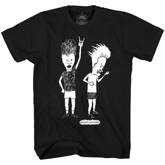 Discover Beavis and Butthead Rock Out Sketch T-Shirt