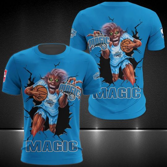 Discover NBA Orlando Magic Blue Mascot Scratch T-Shirt