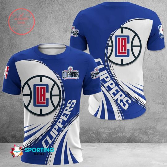 Discover NBA Los Angeles Clippers White Blue T-Shirt