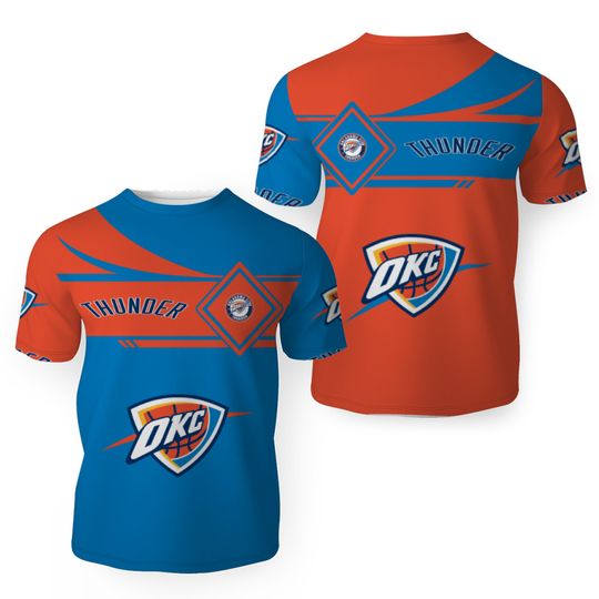 Discover NBA Oklahoma City Thunder Blue Orange T-Shirt