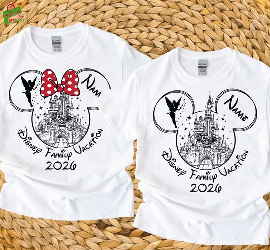Discover Disney Family Vacation 2026 Tshirt, Personalized Tshirt, Disney Trip Tee, Disney Squad Tee, Disneyland Tee,Minnie Mickey Tee,Disneyworld Tee
