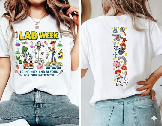 Discover Lab Week 2026 Comfort Colors Shirt, Lab Story Laboratory Scientist Tee, Toy Story Inspired Lab Tech Gift, Infinity and Beyond Patients Shirt