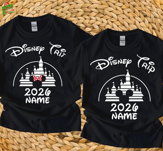 Discover Personalized Tshirt, Disney Trip 2026 Tshirt, Disney Squad Shirt, Disneyland Tee, Gift for Her, Mickey Mouse Friends Shirt,Cute Disney Shirt