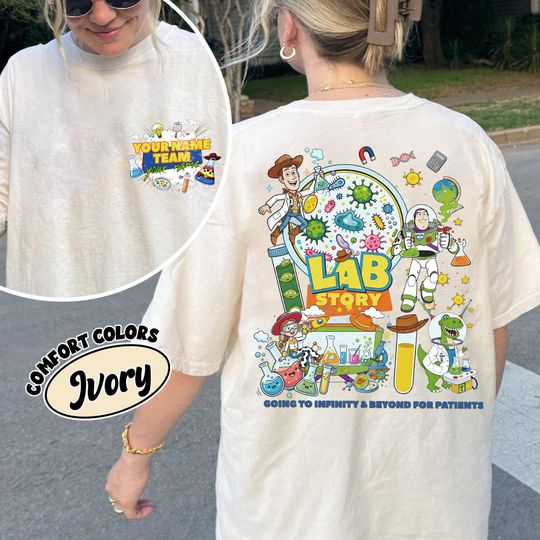 Discover Retro Lab Story Lab Week 2026 Shirt, Buzz Lightyear Woody Jessie Bo Peep Tee, Team Med Clinical Laboratory ,Phlebotomist Gift, Lab Assistant