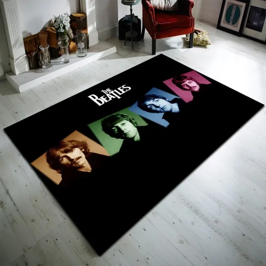 Discover The Beatles Gift, The Beatles Rug, Rock Band Music Rug