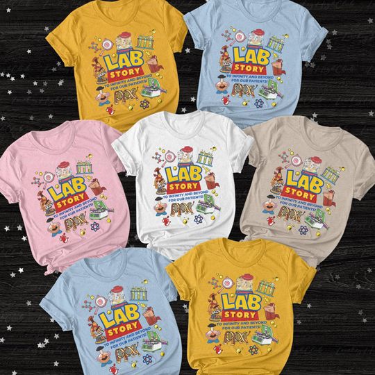 Discover Toy Story Lab Week 2026 Matching, Lab Story Med School Trip Shirt, Disney Buzz Woody Laboratory Party Shirt, Medical Tech Mlt Mls Team Shirt