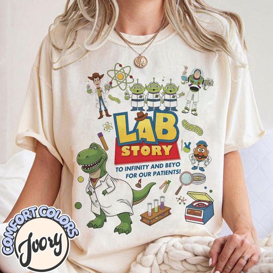 Discover Disney Toy Story Lab Week 2026 Shirt, Buzz Lightyear Woody Jessie Lab Story, Lab Team, Lab Assistant, Med Lab Clinical Laboratory