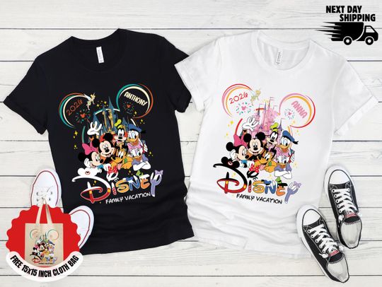 Discover Disney 2026 Family Vacation Shirts, Personalized Matching Disney Trip Tees, Custom Disney Castle Shirt, Family Group Disney Outfits