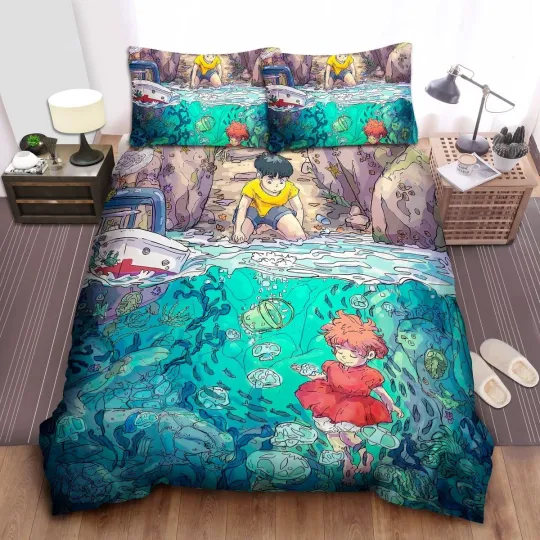Ponyo & Sosuke Artwork Bedding Sets