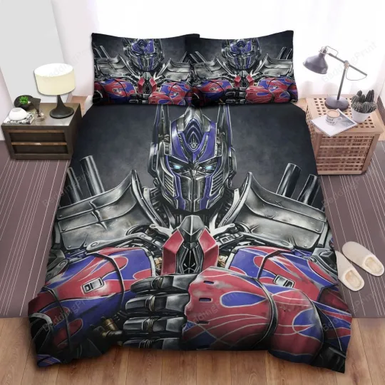 Transformer Optimus Prime Holding The Sword Of Judgment Bed Sheets Duvet Cover
