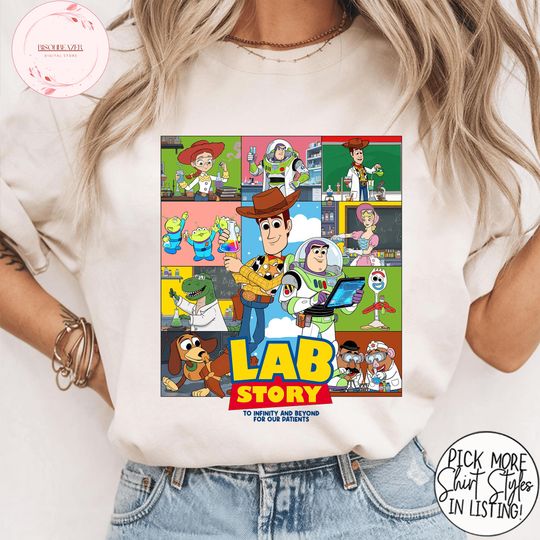 Discover Lab Week 2026 Shirt Lab Story T-Shirt, Lab Week T-Shirt, Lab Team Shirt, Lab Assistant Tee, Phlebotomist Shirt, Toy Story Lover Gift