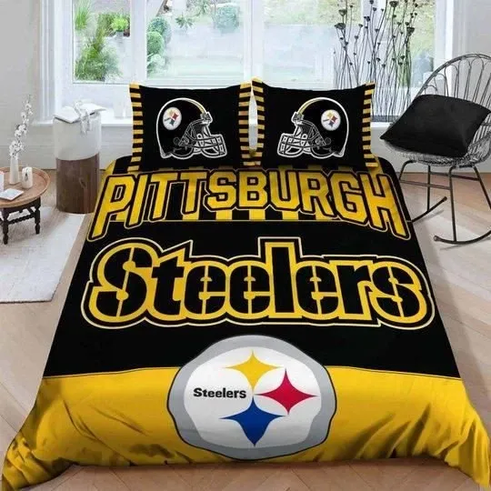 Pittsburgh Steeler Bedding Set Sleepy Halloween and Christmas