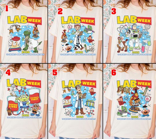 Discover Toy Story Lab Week 2026 Matching, Lab Story Med School Trip, Disney Buzz Woody Laboratory Party, Medical Tech Mlt Mls Team Shirt