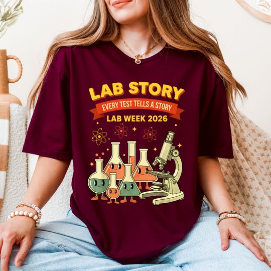 Discover Lab Week Shirt 2026, Lab Story Tee, Funny Lab Tech Shirt, Science Graphic Tee, Medical Lab Gift, Chemistry Shirt, Unisex Lab Shirt
