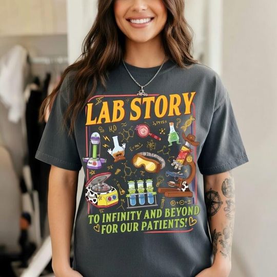 Discover Disney Pixar Toy Story Lab Week 2026 shirt, To Infinity and Beyond For Our Patients Tee, Lab Story Medical Lab Science Top, Laboratory Gifts