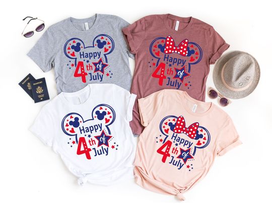 Discover Disney Happy 4th of July Shirts, Memorial Day Family Matching Shirts, 4th Of July Shirt, Disney Shirt, Disney Matching Shirts
