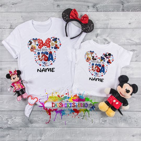 Discover Disney Patriotic Shirt, Minnie Mickey 4th of July, Disney Trip Shirts, Disney Shirt, Best Disney Trip, Disney Star and Stripes Shirts  DT524