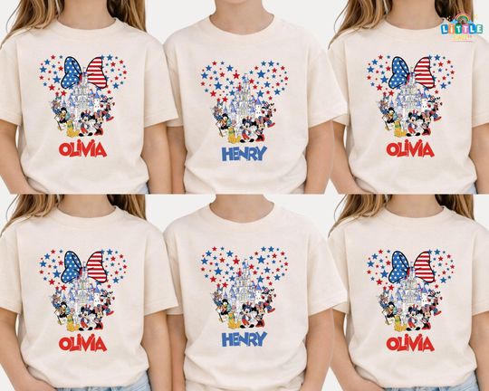 Discover Custom Disney 4th Of July Shirt, Matching Mickey & Minnie Patriotic Shirt, Fourth of July Shirt, Independence Day Tee