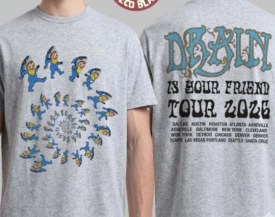 Discover Is Your Friend Tour 2026 Drain Band T-Shirt
