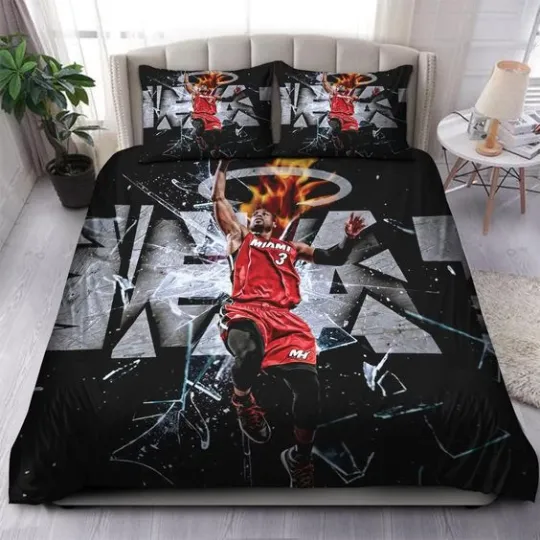 Legend Dwyane Wade Miami Heat Bedding Sets