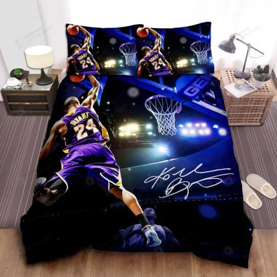 Discover Kobe Bryant Dunking Bed Sheets Duvet Cover Bedding Sets