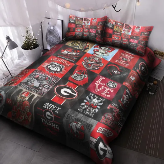 Discover GA bulldogs Football Bedding Set