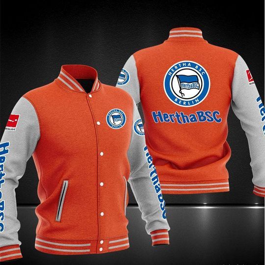 Discover Hertha BSC Orange White Baseball Jacket