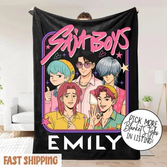 Discover Personalized K-Pop Hunters Fan Art Fleece Blanket