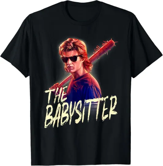 Discover Netflix Stranger Things Steve The Babysitter Portrait T-Shirt