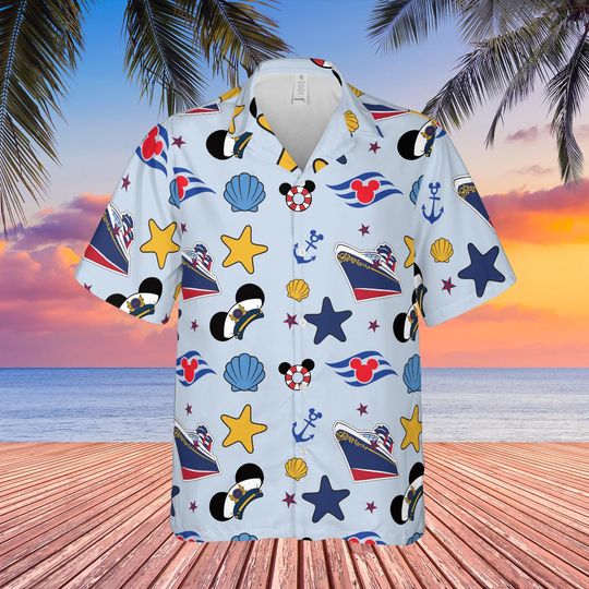 Discover Disney Cruise Squad Hawaiian Shirt, Mickey and Friends Cruise Hawaii, Disney Cruise Trip Button Up, Disney Summer Shirt, Disney Vacation Tee