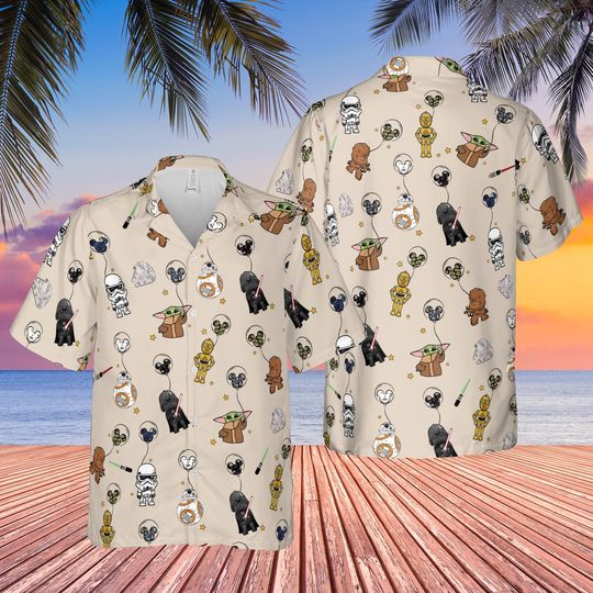 Discover Star Wars Hawaiian Shirt, Epic Star Wars Button Up Shirt, Fun Galactic Gifts, Unique Star Wars Jedi Hawaii Shirt, Summer Beach