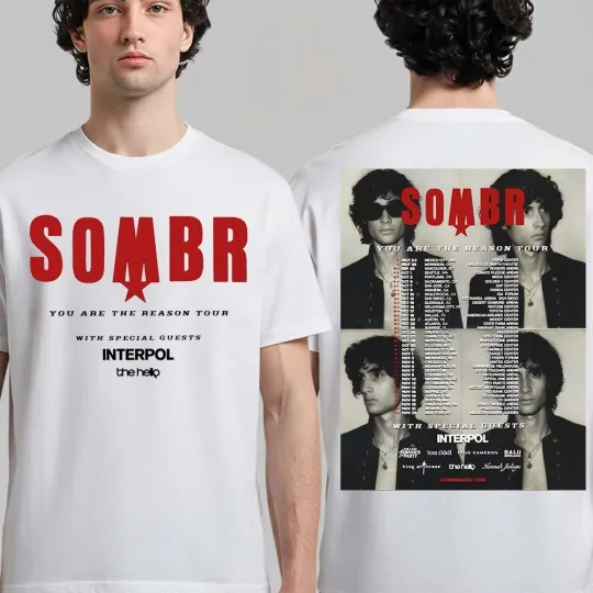 Discover Sombr You Are The Reason Tour North America 2026 Unisex T-Shirt