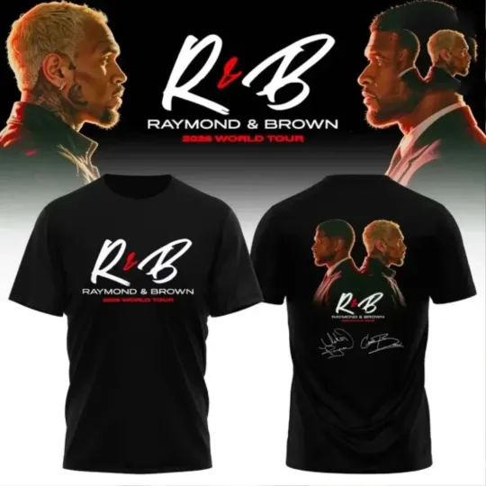 Discover Raymond And Brown RnB World Tour 2026 Two Sided Unisex T-Shirt