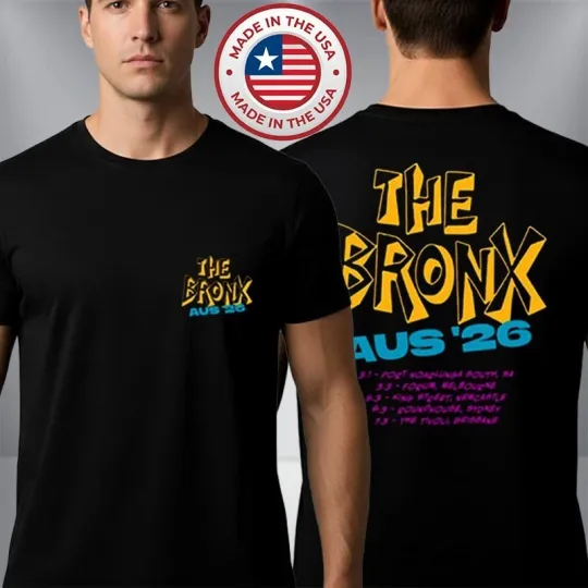 Discover The Bronx Australia Tour 2026 Live Super Show Merchandise The Bronx Aus T-Shirt