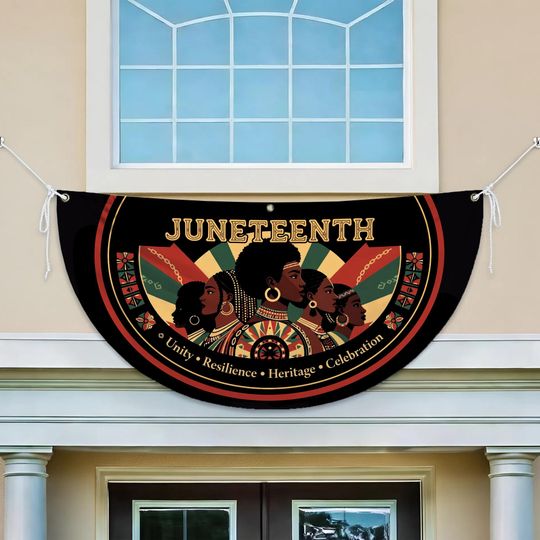 Juneteenth Fan Flag, Black Freedom Day Hand Flag, African American Pride Flag, 1865 Celebration Gift, Celebrate Juneteenth