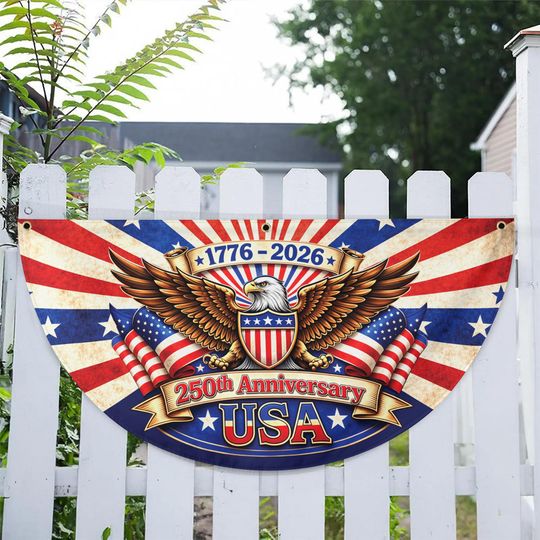 USA 250th Anniversary Fan Flag, Patriotic Eagle Outdoor , July 4th Independence Day 2026 Banner, Patriotic Gift