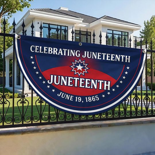 Juneteenth Fan Flag, Black Freedom Day Hand Flag, African American Pride Flag, 1865 Celebration Gift, Celebrate Juneteenth SMUO24