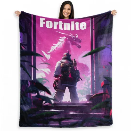 Discover Battle Royale Style Fleece Blanket