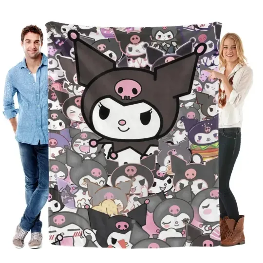 Discover Cute Goth Bunny Fleece Blanket