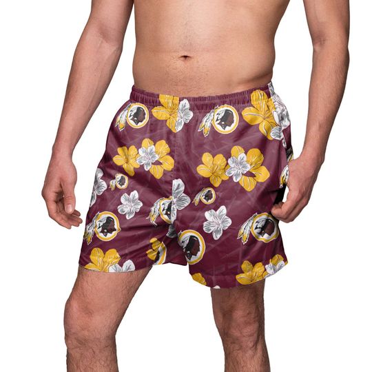 Discover football Washington Commanders Floral Men Beach Shorts