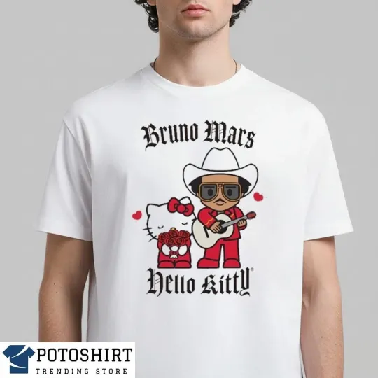 Discover Bruno Mars x Hello Kitty Romantic Event T-Shirt